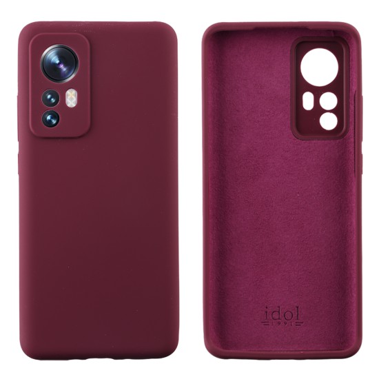 IDOL 1991 ΘΗΚΗ XIAOMI 12/12X 6.28" VELVET ELITE TPU 4 SIDE FULL CAMERA PROTECTION BURGUNDY