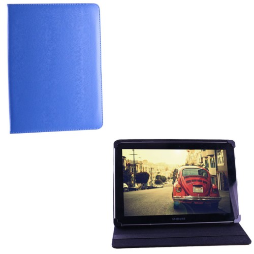 VOLTE-TEL ΘΗΚΗ TABLET 11.2" - 14.6" (34,1cm x 24cm) UNIVERSAL LEATHER BOOK STAND BLUE