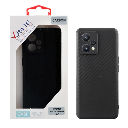 VOLTE-TEL ΘΗΚΗ REALME 9 PRO PLUS/9 4G 6.4" CARBON CAMERA PROTECTIVE BLACK