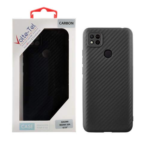 VOLTE-TEL ΘΗΚΗ XIAOMI REDMI 10A 6.53" CARBON CAMERA PROTECTIVE BLACK
