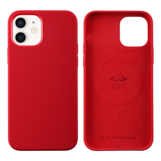 IDOL 1991 ΘΗΚΗ IPHONE 12 MINI 5.4" VELVET MAGSAFE TPU CAMERA GUARD RED