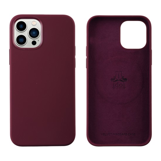 IDOL 1991 ΘΗΚΗ IPHONE 12 PRO / IPHONE 12 6.1" VELVET MAGSAFE TPU CAMERA GUARD BURGUNDY
