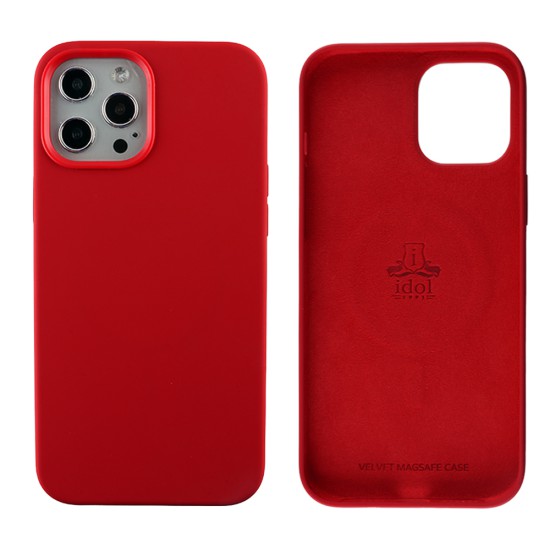 IDOL 1991 ΘΗΚΗ IPHONE 12 PRO MAX 6.7" VELVET MAGSAFE TPU CAMERA GUARD RED