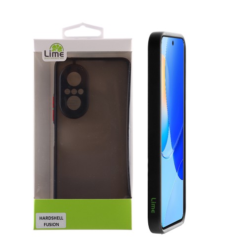 LIME ΘΗΚΗ HUAWEI NOVA 9 SE 6.78" HARDSHELL FUSION FULL CAMERA PROTECTION BLACK WITH RED KEYS