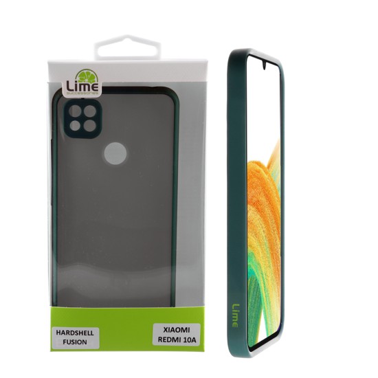 LIME HARDSHELL FUSION ΘΗΚΗ XIAOMI REDMI 10A 6.53in  FULL CAMERA PROTECTION GREEN WITH YELLOW KEYS