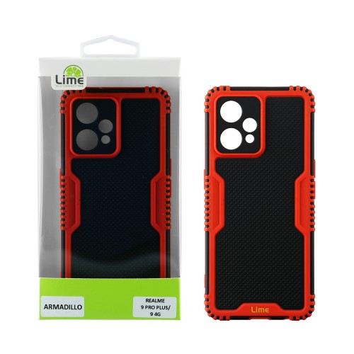 LIME ΘΗΚΗ REALME 9 PRO PLUS/9 4G 6.4" ARMADILLO FULL CAMERA PROTECTION RED