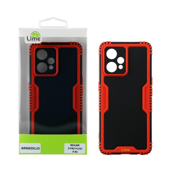 LIME ΘΗΚΗ REALME 9 PRO PLUS/9 4G 6.4" ARMADILLO FULL CAMERA PROTECTION RED