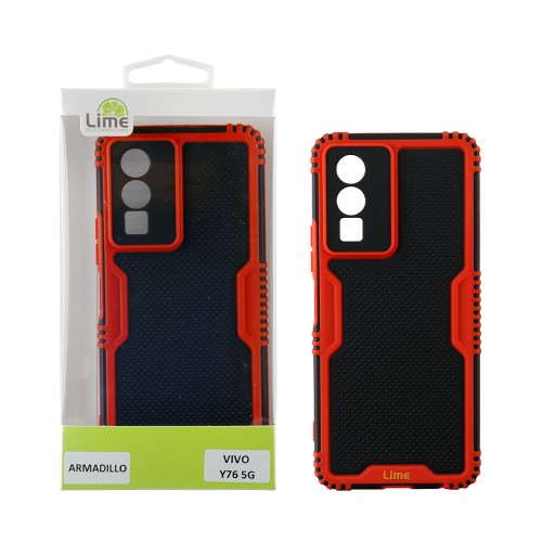 LIME ΘΗΚΗ VIVO Y76 5G 6.58" ARMADILLO FULL CAMERA PROTECTION RED