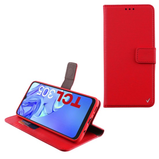 VOLTE-TEL ALLURE ΘΗΚΗ TCL 30/30 5G/30+ 6.7in  MAGNET BOOK STAND CLIP RED