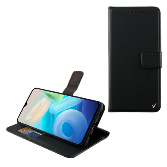 VOLTE-TEL ΘΗΚΗ VIVO Y33s 4G/5G 6.58" ALLURE MAGNET BOOK STAND CLIP BLACK