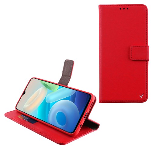 VOLTE-TEL ΘΗΚΗ VIVO Y33s 5G 6.58" ALLURE MAGNET BOOK STAND CLIP RED