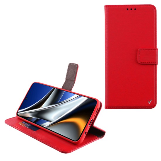 VOLTE-TEL ΘΗΚΗ XIAOMI POCO X4 PRO 5G 6.67" ALLURE MAGNET BOOK STAND CLIP RED