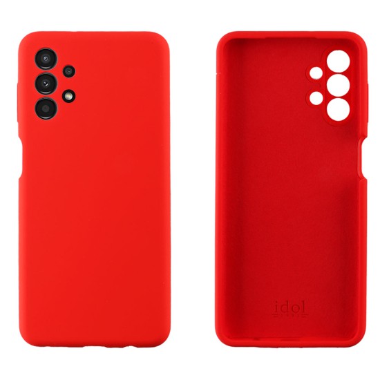 IDOL 1991 ΘΗΚΗ SAMSUNG A13 4G A135/A137 6.6" VELVET ELITE TPU 4 SIDE FULL CAMERA PROTECTION RED