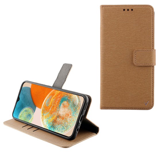 VOLTE-TEL ΘΗΚΗ SAMSUNG A23 4G A235/A23 5G A236 6.6" ALLURE MAGNET BOOK STAND CLIP CAMERA GUARD GOLD