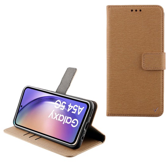 VOLTE-TEL ΘΗΚΗ SAMSUNG A54 5G A546 6.4" ALLURE MAGNET BOOK STAND CLIP GOLD
