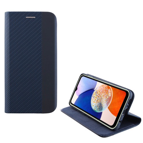 IDOL 1991 ΘΗΚΗ SAMSUNG A14 4G A145/A14 5G A146 6.6" ELITE ANTI-RFID BOOK STAND BLUE