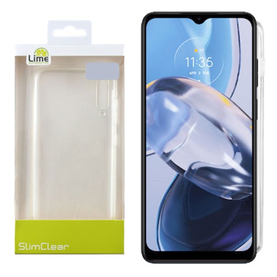 LIME ΘΗΚΗ MOTOROLA MOTO E22 6.5" SLIMCLEAR TPU CAMERA GUARD ΔΙΑΦΑΝΗ