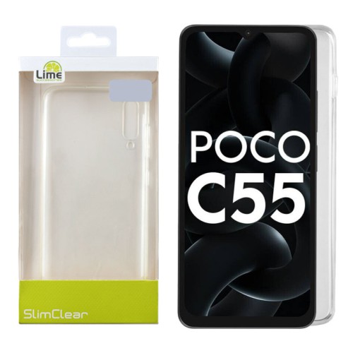 LIME ΘΗΚΗ XIAOMI POCO C55 6.71" SLIMCLEAR TPU CAMERA GUARD ΔΙΑΦΑΝΗ