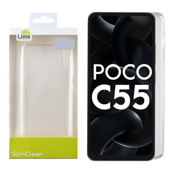 LIME ΘΗΚΗ XIAOMI POCO C55 6.71" SLIMCLEAR TPU CAMERA GUARD ΔΙΑΦΑΝΗ