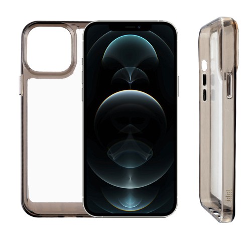 IDOL 1991 ΘΗΚΗ IPHONE 12 PRO / IPHONE 12 6.1" CRISTALYTE TPU CAMERA GUARD ΔΙΑΦΑΝΗ ΓΚΡΙ
