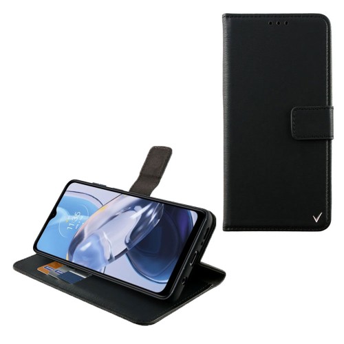 VOLTE-TEL ΘΗΚΗ MOTOROLA MOTO E22 6.5" ALLURE MAGNET BOOK STAND CLIP BLACK
