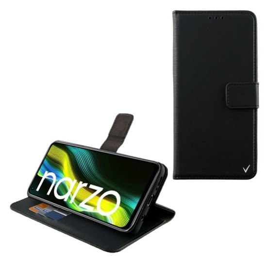 VOLTE-TEL ΘΗΚΗ REALME NARZO 50 6.6" ALLURE MAGNET BOOK STAND CLIP BLACK