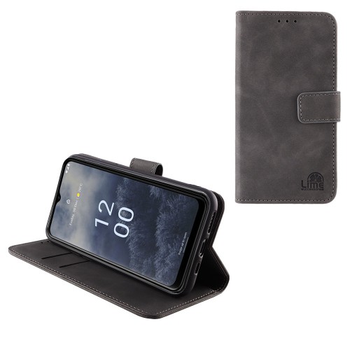 LIME ΘΗΚΗ NOKIA G60 5G 6.58" ESSENTIAL MAGNET BOOK STAND CLIP GREY