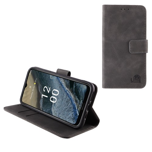 LIME ΘΗΚΗ NOKIA G11 PLUS 6.52" ESSENTIAL MAGNET BOOK STAND CLIP GREY