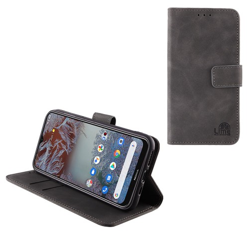 LIME ΘΗΚΗ NOKIA G10 6.52" ESSENTIAL MAGNET BOOK STAND CLIP GREY