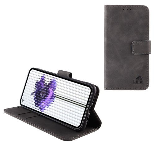 LIME ΘΗΚΗ NOTHING PHONE 1 5G 6.55" ESSENTIAL MAGNET BOOK STAND CLIP GREY