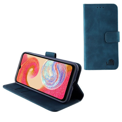 LIME ΘΗΚΗ SAMSUNG A04e A042 6.5" ESSENTIAL MAGNET BOOK STAND CLIP DARK BLUE