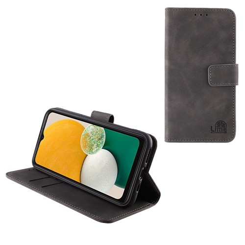LIME ΘΗΚΗ SAMSUNG A04s A047/A13 5G A136U 6.5" ESSENTIAL MAGNET BOOK STAND CLIP GREY