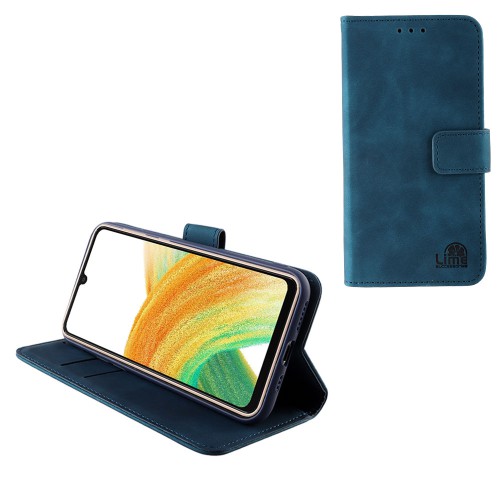 LIME ΘΗΚΗ SAMSUNG A33 5G A336 6.4" ESSENTIAL MAGNET BOOK STAND CLIP DARK BLUE