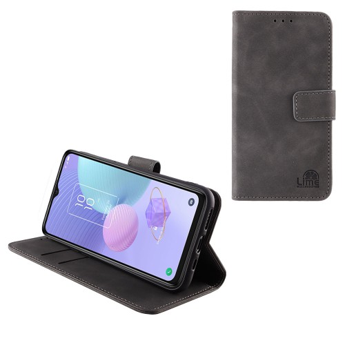 LIME ΘΗΚΗ TCL 405 T506D/406/408 T507 6.6" ESSENTIAL MAGNET BOOK STAND CLIP GREY