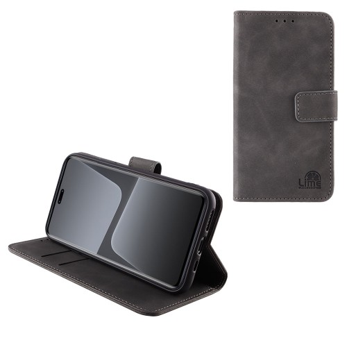 LIME ΘΗΚΗ XIAOMI 13 5G 6.36" ESSENTIAL MAGNET BOOK STAND CLIP  GREY
