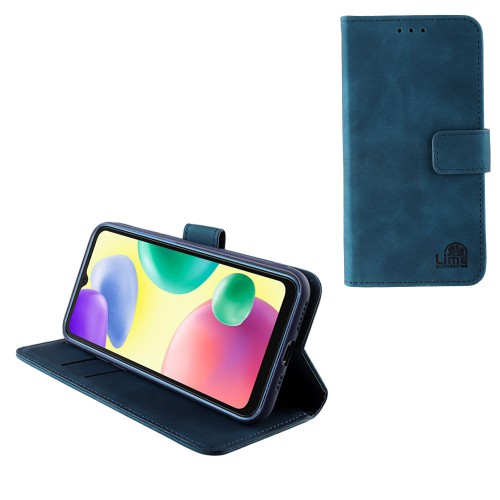 LIME ΘΗΚΗ XIAOMI REDMI 10A 6.53" ESSENTIAL MAGNET BOOK STAND CLIP DARK BLUE