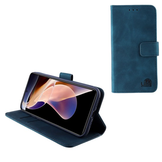 LIME ΘΗΚΗ XIAOMI REDMI NOTE 11 PRO PLUS 5G 6.67" ESSENTIAL MAGNET BOOK STAND CLIP DARK BLUE