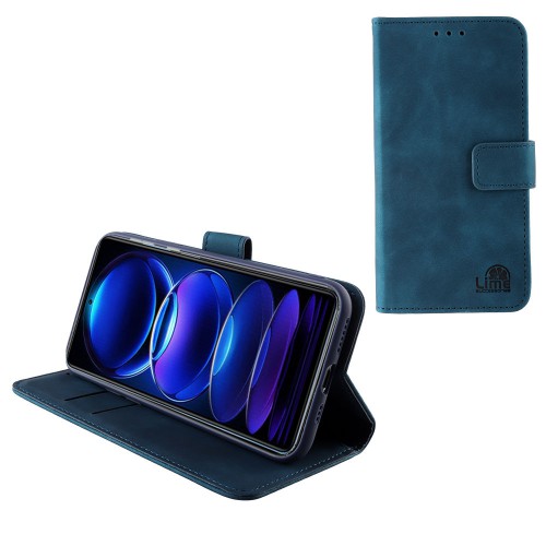 LIME ΘΗΚΗ XIAOMI REDMI NOTE 12 PRO 5G 6.67" ESSENTIAL MAGNET BOOK STAND CLIP DARK BLUE