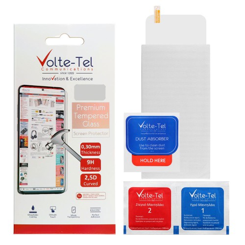 VOLTE-TEL TEMPERED GLASS XIAOMI REDMI NOTE 8 PRO 6.53in 9H 0.30mm 2.5D FULL GLUE