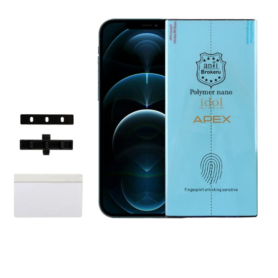 IDOL 1991 APEX POLYMER NANOTECH FILM IPHONE 12 MINI 5.4" FULL COVER WITH INSTALLATION KIT