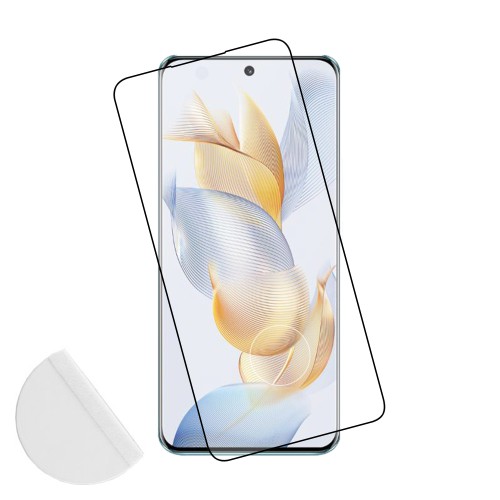 IDOL 1991 GLAMOUR TEMPERED GLASS HONOR 90 5G 6.7in 9H 0.30mm FULL COVER 3D EDGE FINGER UNLOCK BLACK