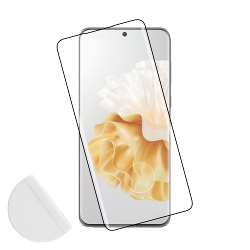 IDOL 1991 GLAMOUR TEMPERED GLASS HUAWEI P60 PRO 6.67in 9H 0.30mm FULL COVER 3D EDGE FINGER UNLOCK BLACK