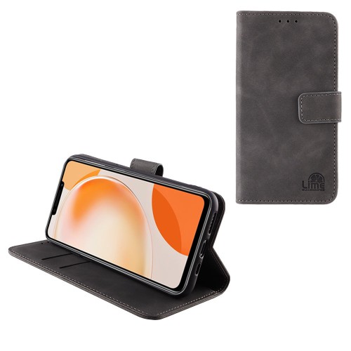 LIME ΘΗΚΗ HUAWEI NOVA Y91 6.95" ESSENTIAL MAGNET BOOK STAND CLIP GREY