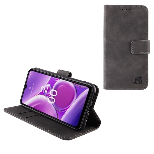 LIME ΘΗΚΗ NOKIA G42 6.56" ESSENTIAL MAGNET BOOK STAND CLIP GREY