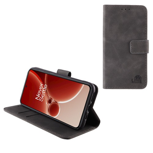 LIME ΘΗΚΗ ONEPLUS NORD 3 5G 6.74" ESSENTIAL MAGNET BOOK STAND CLIP GREY