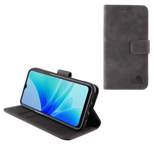 LIME ΘΗΚΗ OPPO A57s 6.56" ESSENTIAL MAGNET BOOK STAND CLIP GREY