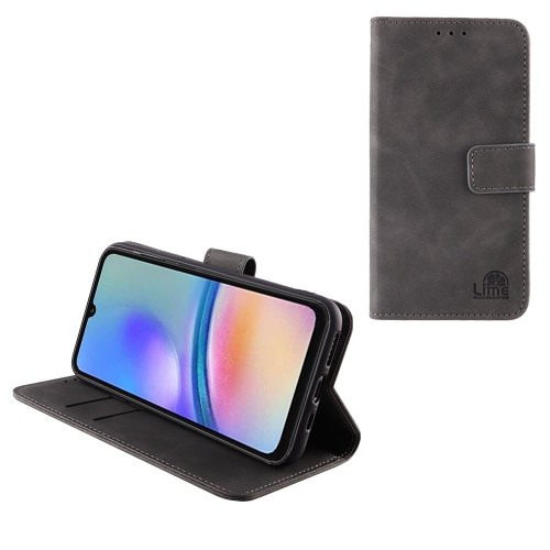 LIME ΘΗΚΗ SAMSUNG A05s 4G A057/F14 4G E145 6.7" ESSENTIAL MAGNET BOOK STAND CLIP GREY