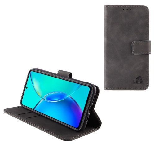 LIME ΘΗΚΗ VIVO Y36 4G/5G 6.64" ESSENTIAL MAGNET BOOK STAND CLIP GREY