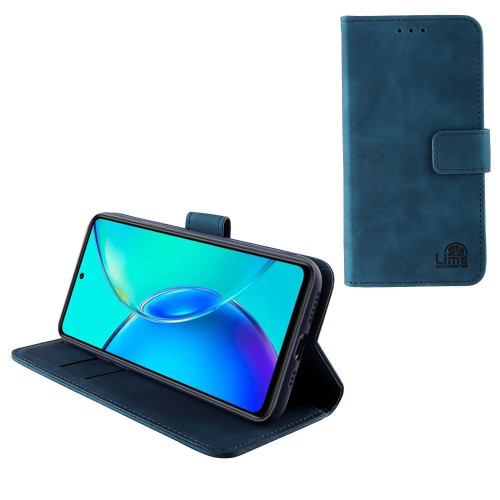 LIME ΘΗΚΗ VIVO Y36 4G/5G 6.64" ESSENTIAL MAGNET BOOK STAND CLIP DARK BLUE