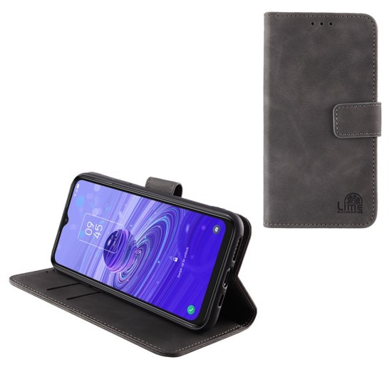 LIME ΘΗΚΗ TCL 40R 5G T771 6.6" ESSENTIAL MAGNET BOOK STAND CLIP GREY